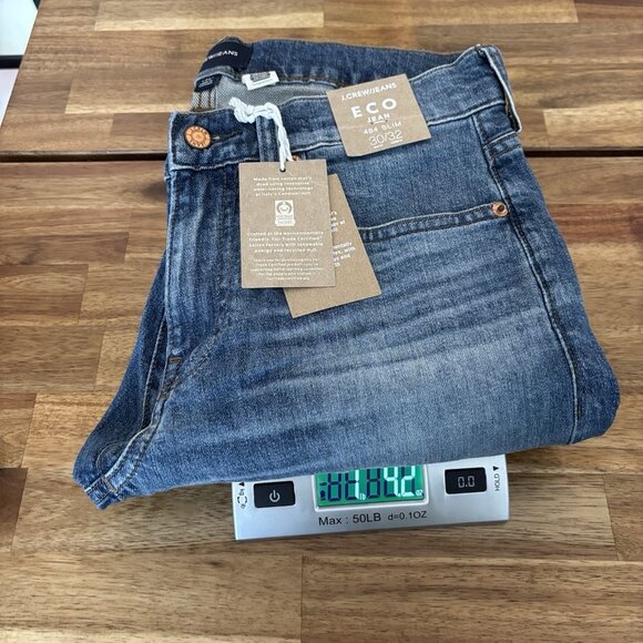 J Crew 484 Slim Fit Jeans Mens 30/32 Distressed Denim Preppy Casual Office NWT - Picture 6 of 15